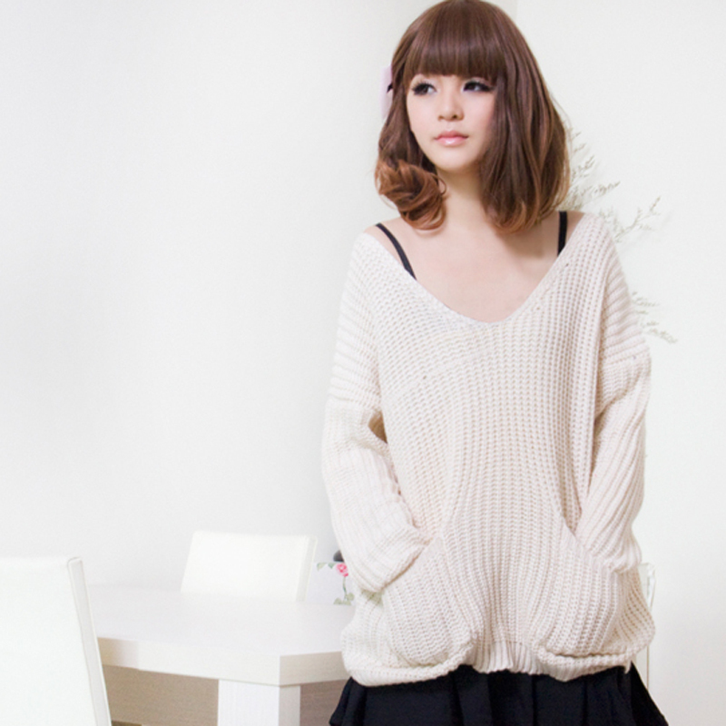 Labogray 2012 loose thick sweater bandage decoration