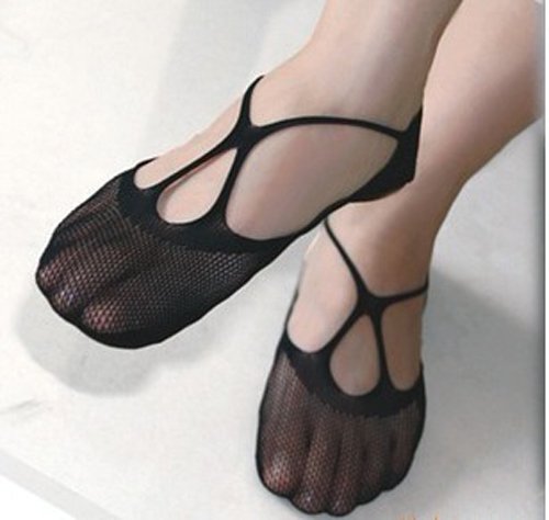 lace ankle socks with cross belt invisible sox skidproof net socks