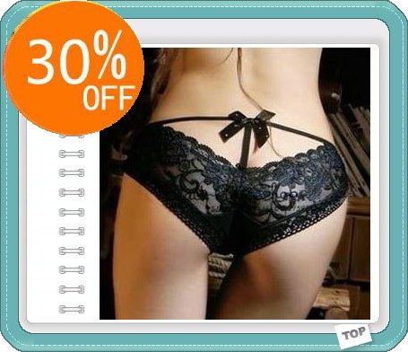 Lace bow deep V sexy underwear/sex underwear