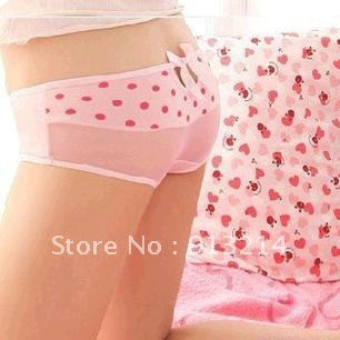 lace bowknot briefs little half perspective ladies' panties,women's underwear12 color free shipping