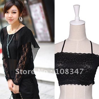 Lace bra top cross back style