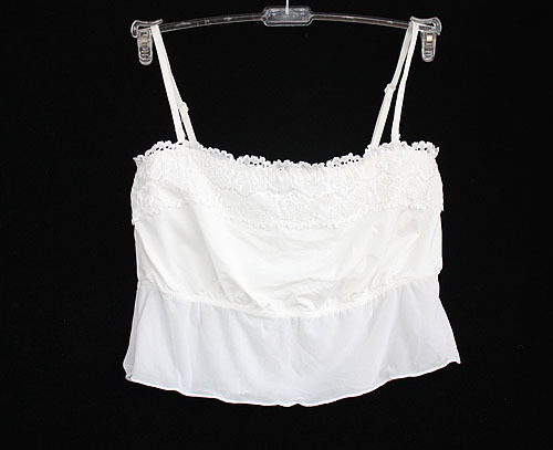 Lace chiffon spaghetti strap basic tube top