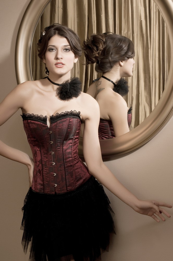 Lace decoration red print noble straitest shapewear vest corselets 5136 Club dresses sexy Cosplay