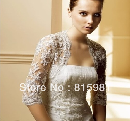 Lace Fashion Bridal Jacket Wedding Winter Warm Bridal Wraps/ Bolero for Dresses Free Size in Stock Ready to Ship