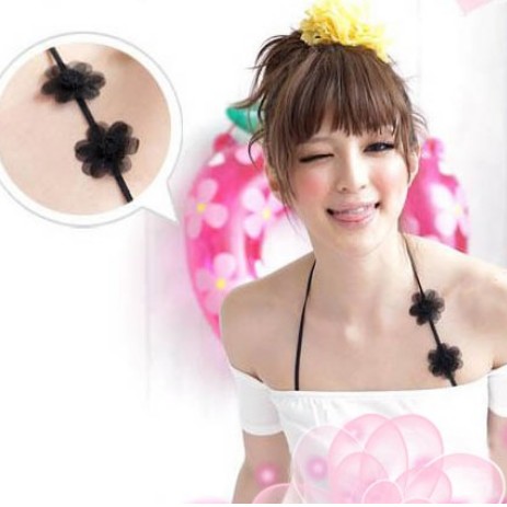 Lace flower halter-neck all-match pectoral girdle underwear shoulder strap spaghetti strap pectoral girdle accessories