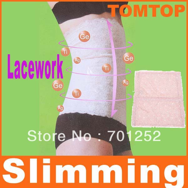 Lace Invisible Slimming Tummy Shaper Corset Staylace Waist Belly Belt Band L , Free Shipping Dropshipping
