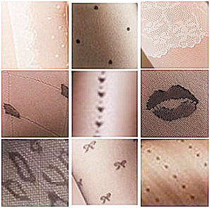 Lace jacquard pantyhose ultra-thin transparent sexy white stockings