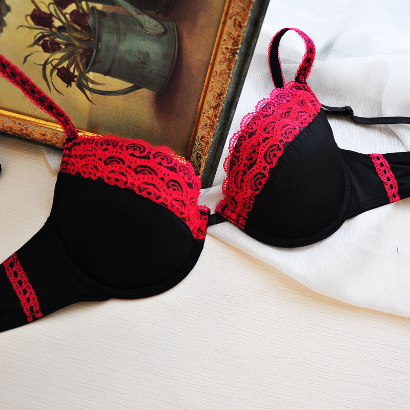 Lace princess elegant bow thin cup bra women's underwear 0.06kg