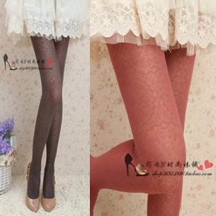 Lace royal jacquard velvet thin pantyhose stockings