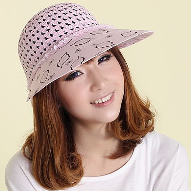 Lace sun hat sunbonnet summer female mesh straw braid hat cap