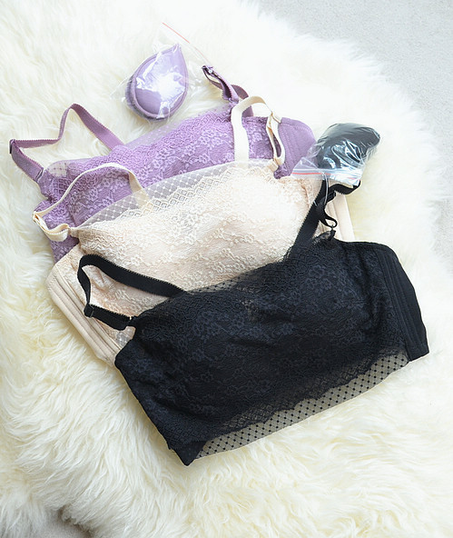 Lace tube top bra