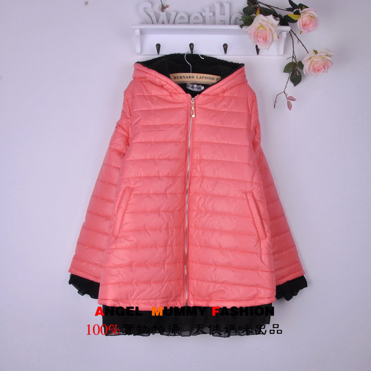Lace  wadded jacket  down cotton-padded jacket  clothing winter top outerwear thickening  free shipping