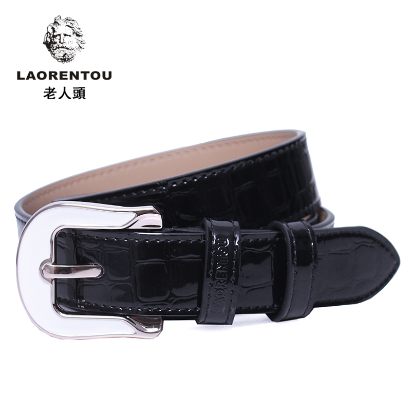 ladies' belts Crocodile strap women's 2013 summer new arrival cowhide pin buckle genuine leather belt red black 722029
