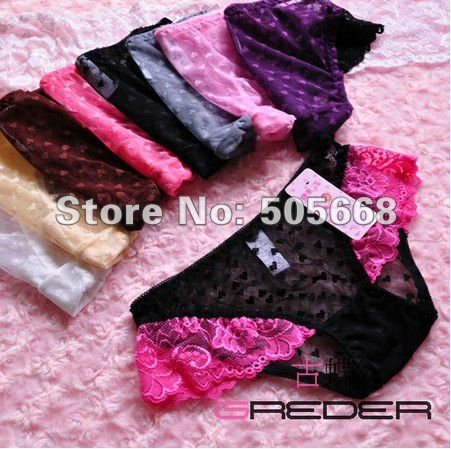 Ladies Candy underwear,yarn symmetrical lace underwear,Women's underwear Mix colors 10 pecs/lot