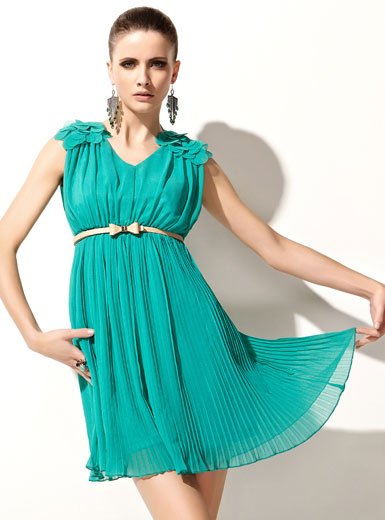 Ladies' Chiffon Dress,A-Line Dress,O-Neck,Sleeveless,Four Colors,Free shipping,Mix order,1pc/lot