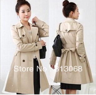 Ladies' coat ON SALE Free shipping   C13193JU    2012 NEW Winter Double-breasted Women's coat woolen long coat warm outerwear