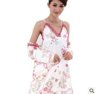 LADIES COTTON three piece set seasons universal sound of bloom women sexy lingerie Sleepwear