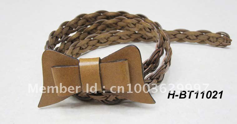 Ladies' fashion belt bonded leather belt  flower belt