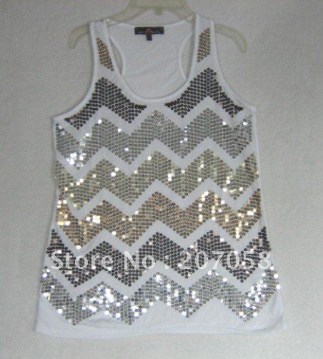 ladies Fashion vest  /HOT Sell ladie's fashion vest wuith sequnis  EU SIZE