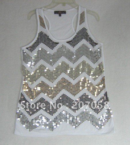 ladies Fashion vest with sequins /HOT Sell Free shipping