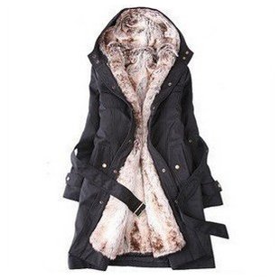 Ladies Fashion Winter jacket,winter outerwear,winter clothes,Faux fur lining women's fur jackets Free Shipping