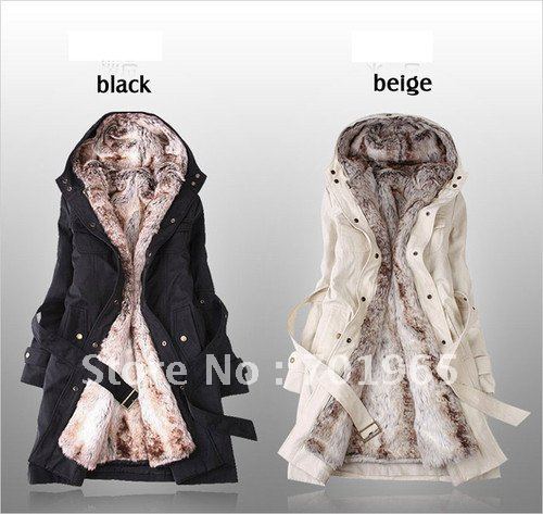 Ladies Fashion Winter jacket,winter outerwear,winter clothes,Faux fur lining women's fur jackets Parka Overcoat Tops free ship