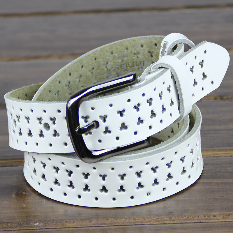 Ladies' Genuine Leather Belt Women cutout second layer of cowhide strap casual clothing all-match strap