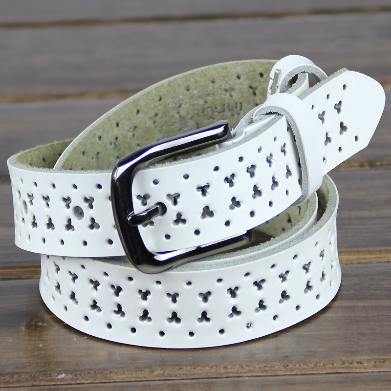 Ladies' Genuine Leather Belt Women cutout second layer of cowhide strap casual clothing all-match strap