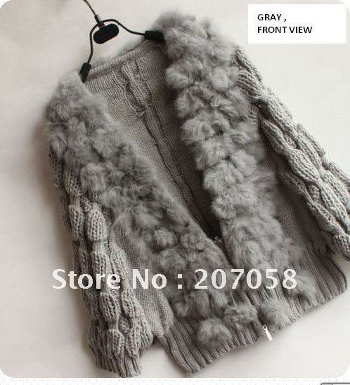 ladies newly fashion sweater with rabbit hair / spring &autom sweater