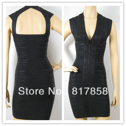 Ladies Party Dress Classic Black Free Shipping