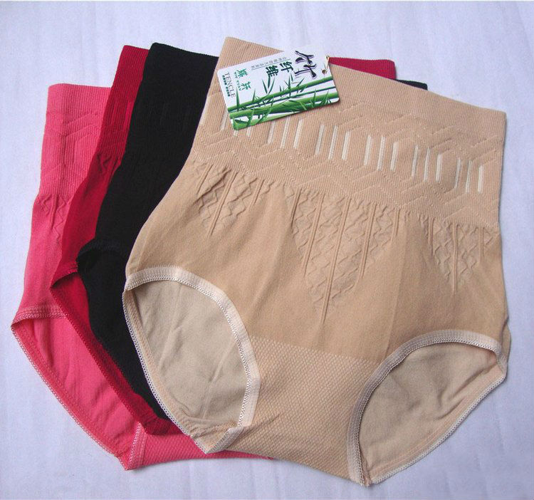 Ladies' Seamless Panties High Waist Shaping Briefs Shorts Panty  Bamboo Fiber Women's Underwear Knickers Underpants