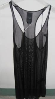 ladies' sleeveless  newest l fashion black sexy transparent tank top