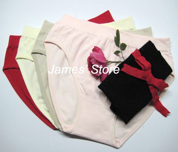 Ladies underwear, bamboo underwear, ladies brieds, bamboo fiber, seamless, soft & eco-friendly,solid color & free shipping