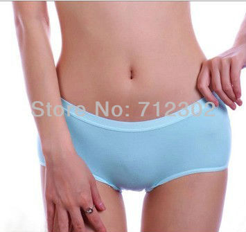 Ladies underwear modal Soft breathable model body waist carry buttock high waist lady's briefs Free Shipping