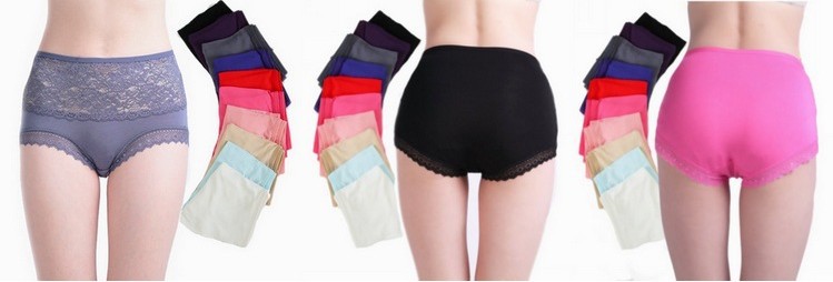Ladies underwear underwear comfortable bamboo fiber high waist shorts
