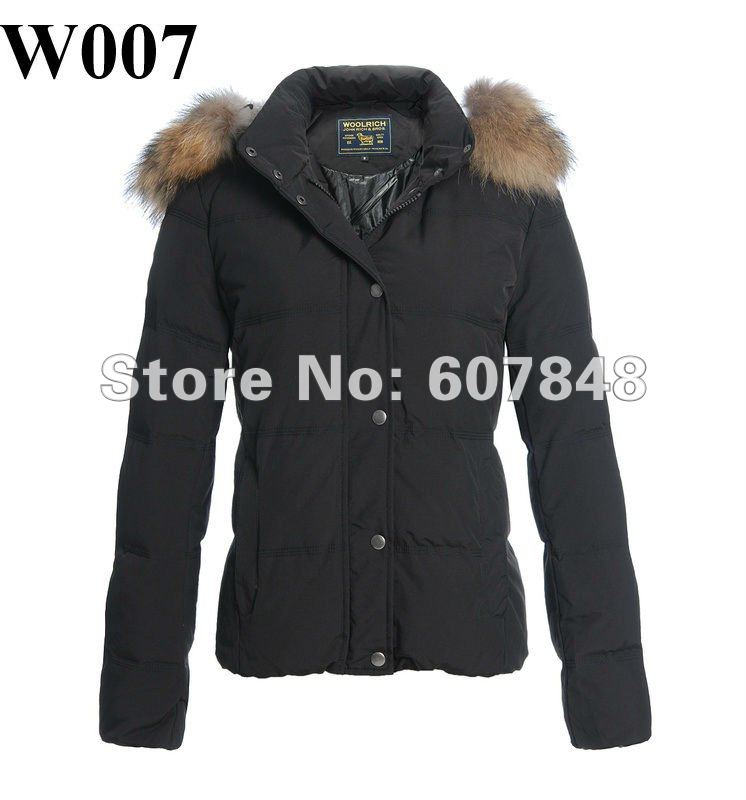 Ladies Woolrich norwegian fur winter waterproof jacket down coat for women free shipping W07