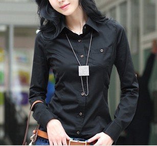 ladieslong sleeve casual shirt,hot sale, free shipping