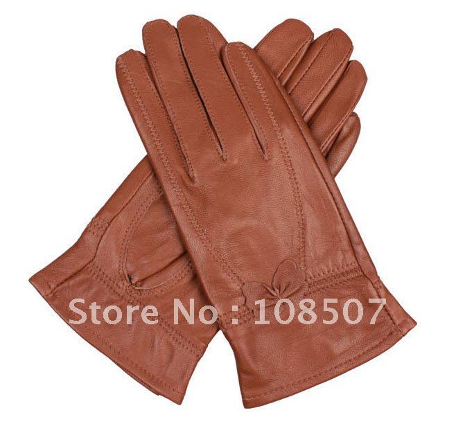 lady' and women hot sale genuine sheep leather gloves one size only retail 1pair/MOQ free shipping