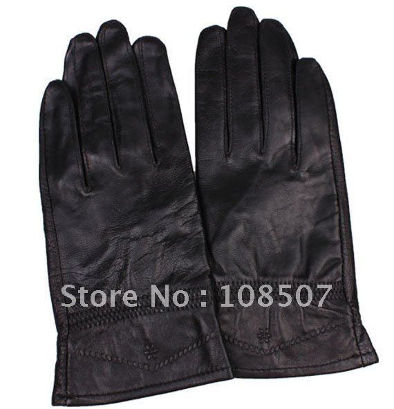 lady' and women hot sale genuine sheep leather gloves one size only retail 1pair/MOQ free shipping