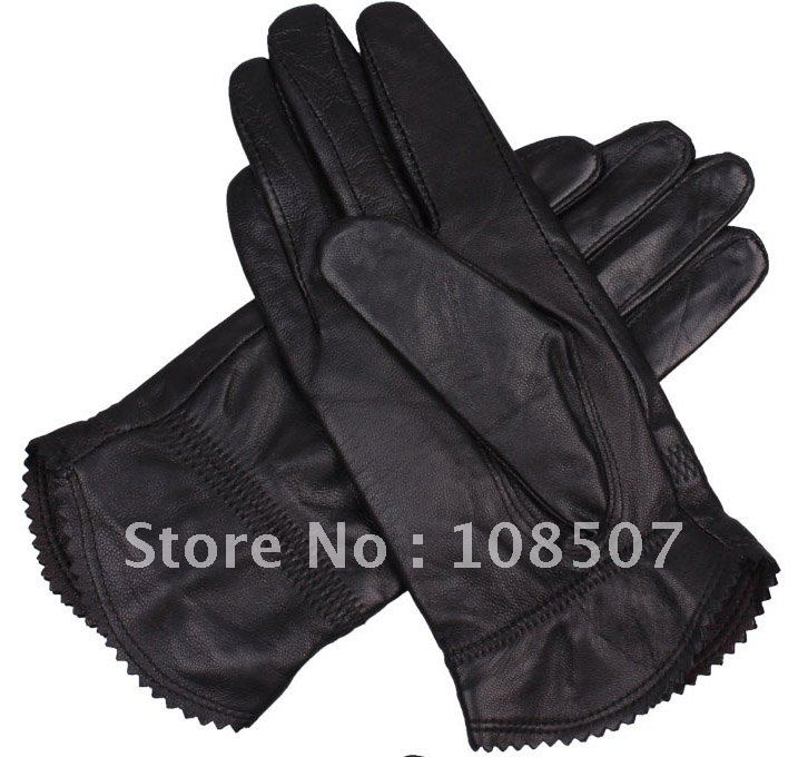 lady' and women hot sale genuine sheep leather gloves one size only retail 1pair/MOQ free shipping