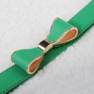 Lady bowknot belt bind wide belt,5 Colors, soft leather waistband /waist belt can mixed