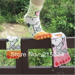 Lady cartoon finger socks creative lovely hot glue middle cotton
