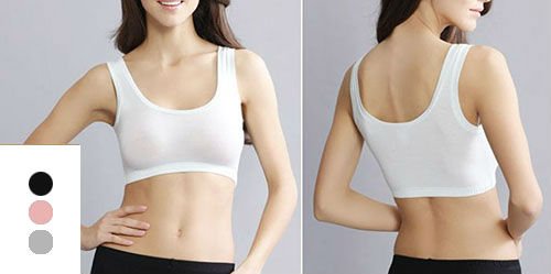 Lady casual Silk Knitted Bra Sport Style Stretch leisure Bra Yoga Top Padded M L XL Pink Black White Gray  Free Shipping