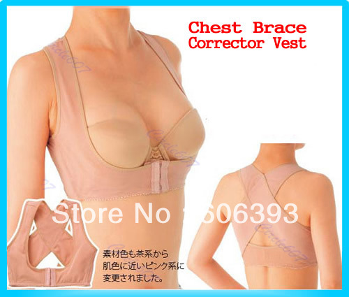 Lady Chest Brace Support Belt Band Posture Corrector X Type Back Shoulder Vest  Free Shipping