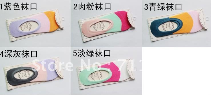 Lady cotton stockings bamboo fiber shallow mouth ship socks