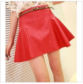 Lady cultivate one's morality leopard grain belt PU leather skirt waist skirt A word skirt restoring ancient ways