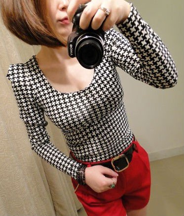 lady fashion long sleeve cheap polo shirt elegant blouse with crew neck free shipping wholesale pricenew arrival garmnet