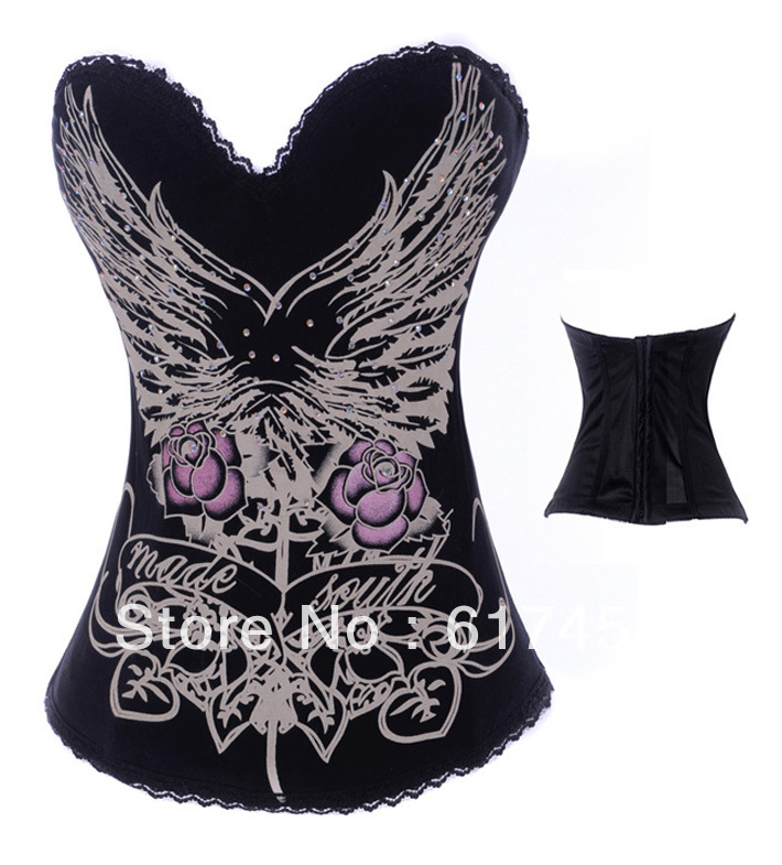 Lady intimates sexy lingerie Eagle Wings & Flower Icon Corset 2269D