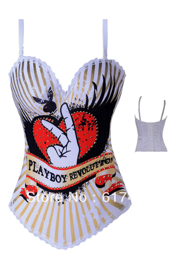 Lady intimates sexy lingerie Magic Printed Rhinestone Corset  2269 rabbit