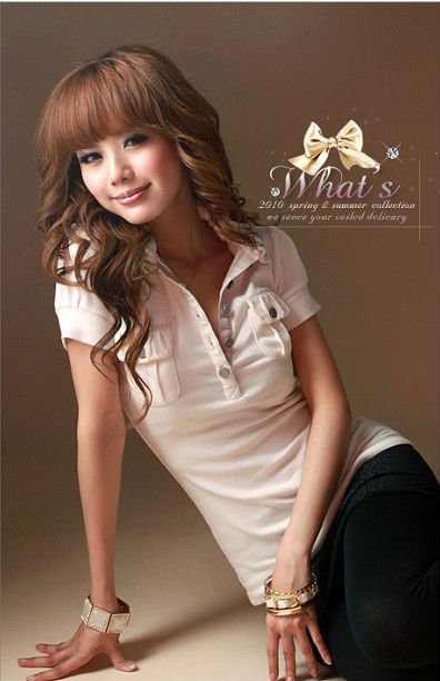 Lady New Elegant Shirt,Lady Polo Shirt, Drop Shipping,New&Cheap Fashion T-Shirt,3 Days Leading,Wholesale/1 Pcs/Lot-YR869#